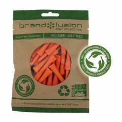 Brand Fusion 67mm Graduated Bio Wooden Golf Tees - 15 Pack