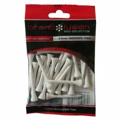 Brand Fusion 53mm Wooden Golf Tees - 25 Pack