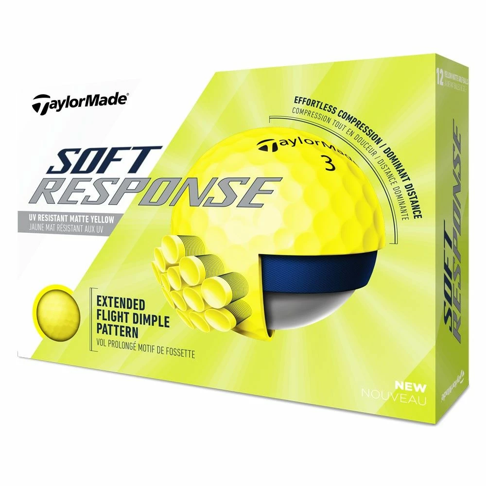 TaylorMade Soft Response Yellow Golf Balls